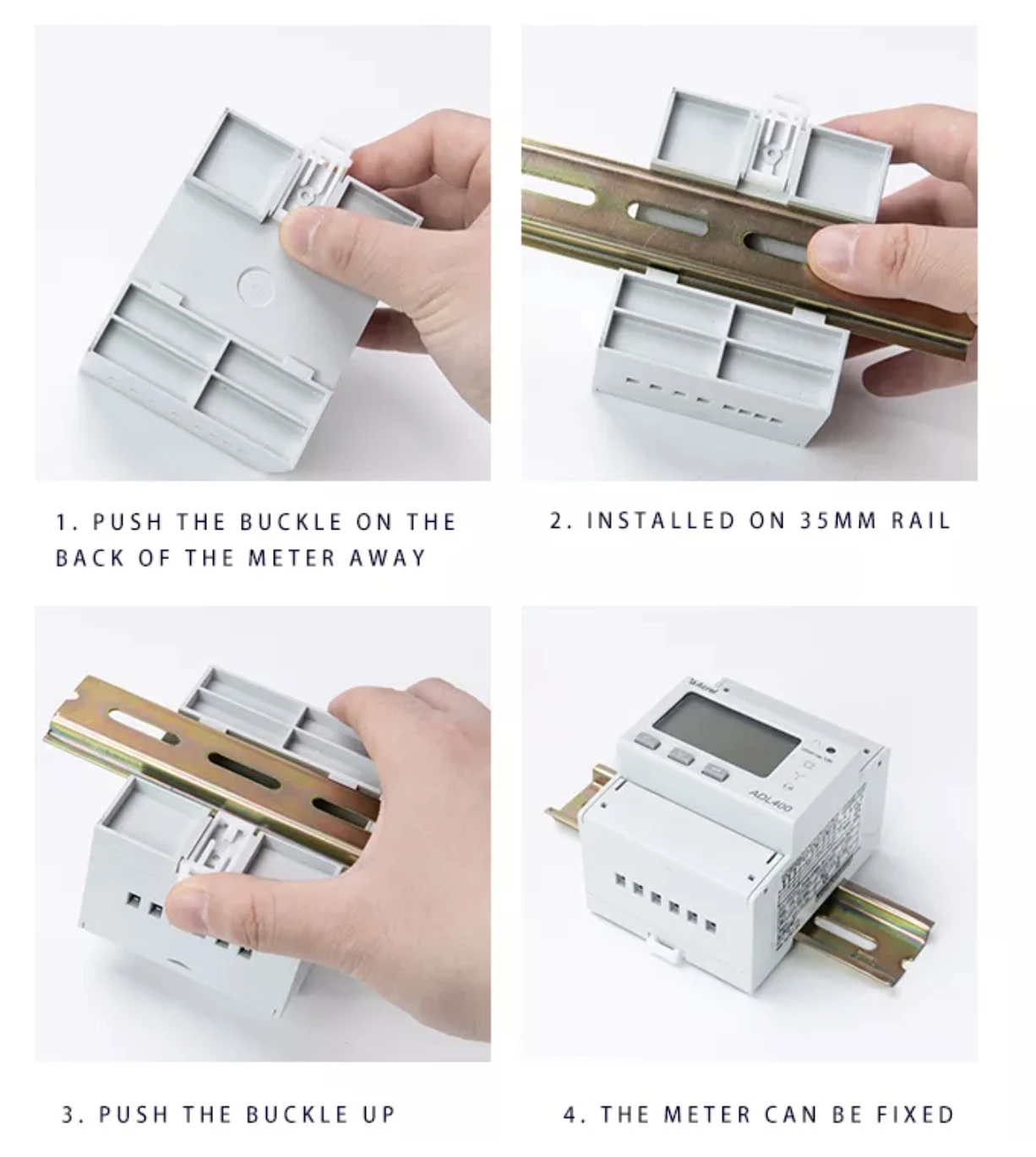 1.Acrel Din Rail 3 Phase Meter Installation Method